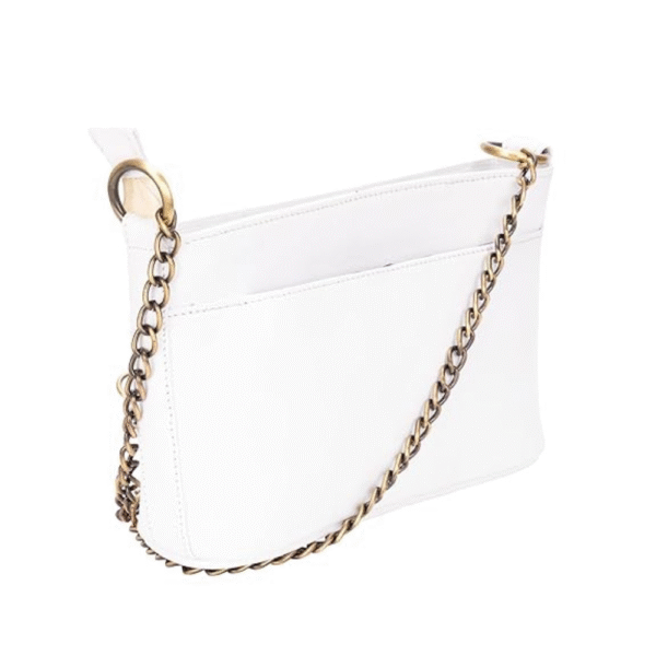 Genuine Leather bag with metal chain