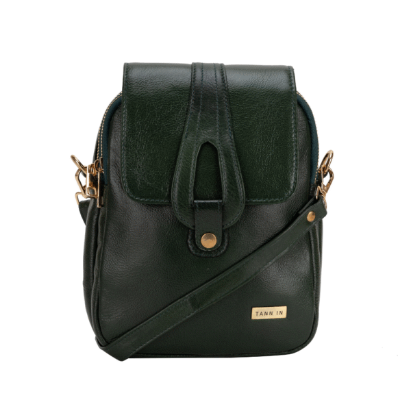 TANN IN Pure Leather Handcrafted Brown Messenger Sling Bag for Women