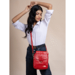 TANN IN Pure Leather Handcrafted Brown Messenger Sling Bag for Women