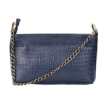 Genuine Leather Bag with Metal Chain Strap