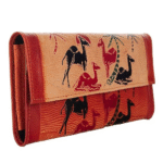Shantiniketan Leather large clutch bag 9 x 5 inch
