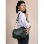 TANN IN Textured Leather Handcrafted Brown Sling Bag for Women – Stylish Shoulder & Crossbody Purse