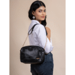 TANN IN Textured Leather Handcrafted Brown Sling Bag for Women – Stylish Shoulder & Crossbody Purse