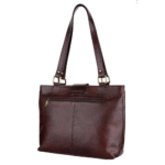 Genuine Leather Ladies handbag - Handmade with Shantiniketan motif print Handbag for Women