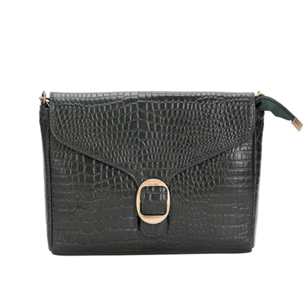 Genuine Leather Sling Bag for Women with Metal Chain Strap