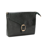 Genuine Leather Sling Bag for Women with Metal Chain Strap