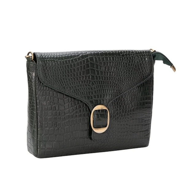 Genuine Leather Sling Bag for Women with Metal Chain Strap