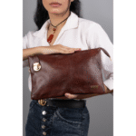 Pure Leather Handcrafted Women’s Crossbody Burgundy Purse Bag with Adjustable & Removable Shoulder Strap