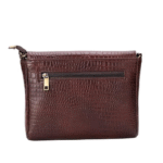 Genuine Leather Sling Bag for Women with Metal Chain Strap