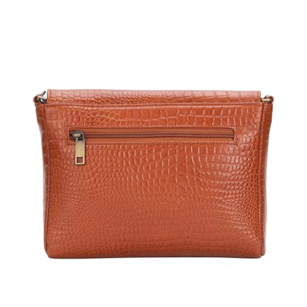 Genuine Leather Sling Bag for Women with Metal Chain Strap