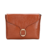 Genuine Leather Sling Bag for Women with Metal Chain Strap