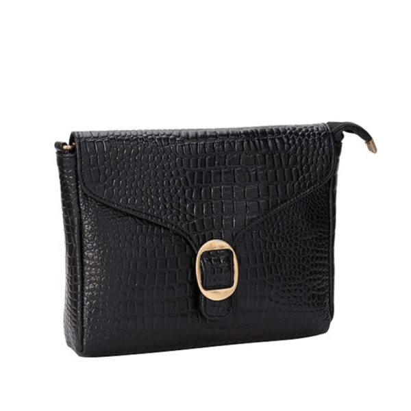 Genuine Leather Sling Bag for Women with Metal Chain Strap