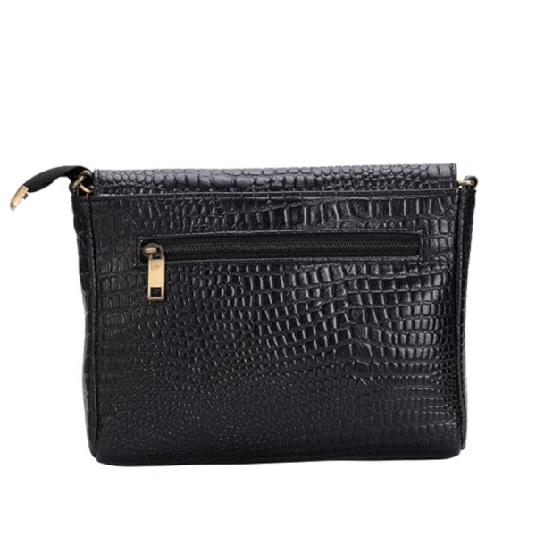 Genuine Leather Sling Bag for Women with Metal Chain Strap