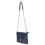 Genuine Leather Sling Bag for Women with Metal Chain Strap
