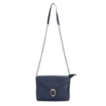 Genuine Leather Sling Bag for Women with Metal Chain Strap
