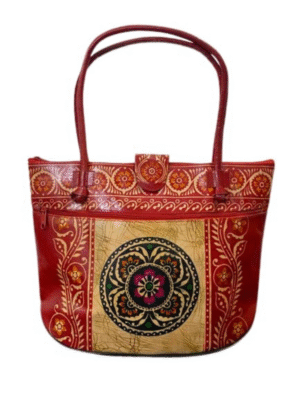 Ladies Leather Bag - Batik Print | Multicolor (BT13)