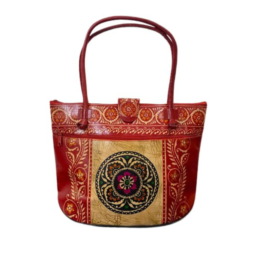 Ladies Leather Bag - Batik Print | Multicolor (BT13)