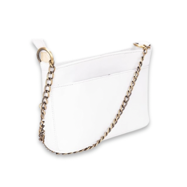 TANN IN Genuine Leather bag with metal chain