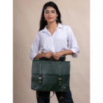 TANN IN Genuine Leather Handcrafted Women’s Laptop Bag – Elegant Red Shoulder & Messenger Bag for Office, Business & Travel (Fits 15.6 Inch Laptop)