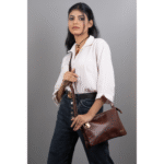 TANN IN Pure Leather Handcrafted Women’s Crossbody Burgundy Purse Bag with Adjustable & Removable Shoulder Strap