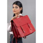 Genuine Leather Handcrafted Women’s Laptop Bag – Elegant Red Shoulder & Messenger Bag for Office, Business & Travel (Fits 15.6 Inch Laptop)