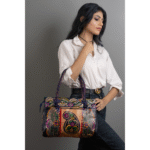 TANN IN Shantiniketan Pure Leather Ethnic Batik Printed Shoulder Bag for Women | Handcrafted Indian Design