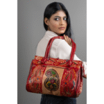 TANN IN Shantiniketan Pure Leather Ethnic Batik Printed Shoulder Bag for Women | Handcrafted Indian Design