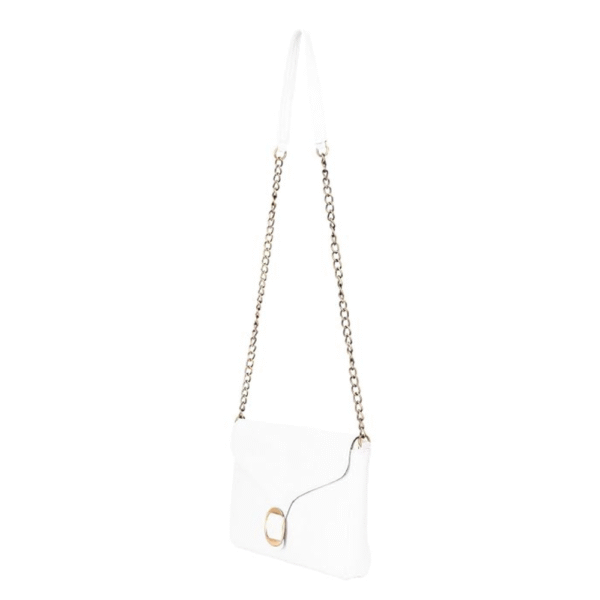 Genuine Leather bag with metal chain