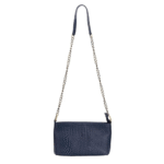Genuine Leather Bag with Metal Chain Strap