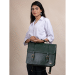 TANN IN Genuine Leather Handcrafted Women’s Laptop Bag – Elegant Red Shoulder & Messenger Bag for Office, Business & Travel (Fits 15.6 Inch Laptop)