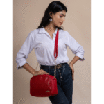 TANN IN Textured Leather Handcrafted Brown Sling Bag for Women – Stylish Shoulder & Crossbody Purse