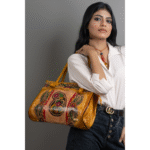 TANN IN Shantiniketan Pure Leather Ethnic Batik Printed Shoulder Bag for Women | Handcrafted Indian Design