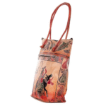Shantiniketan Leather Shoulder bag | Traditional Printed Handbag for Women|14 inch Multicolor