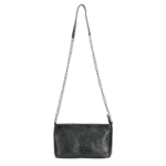 Genuine Leather Bag with Metal Chain Strap
