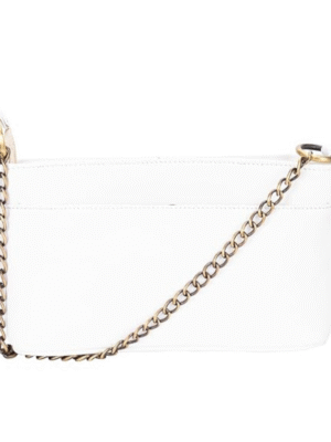 Genuine Leather bag with metal chain