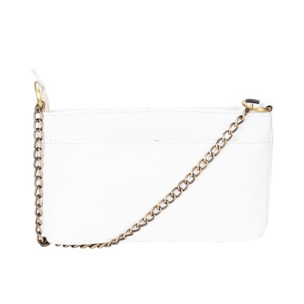 Genuine Leather bag with metal chain