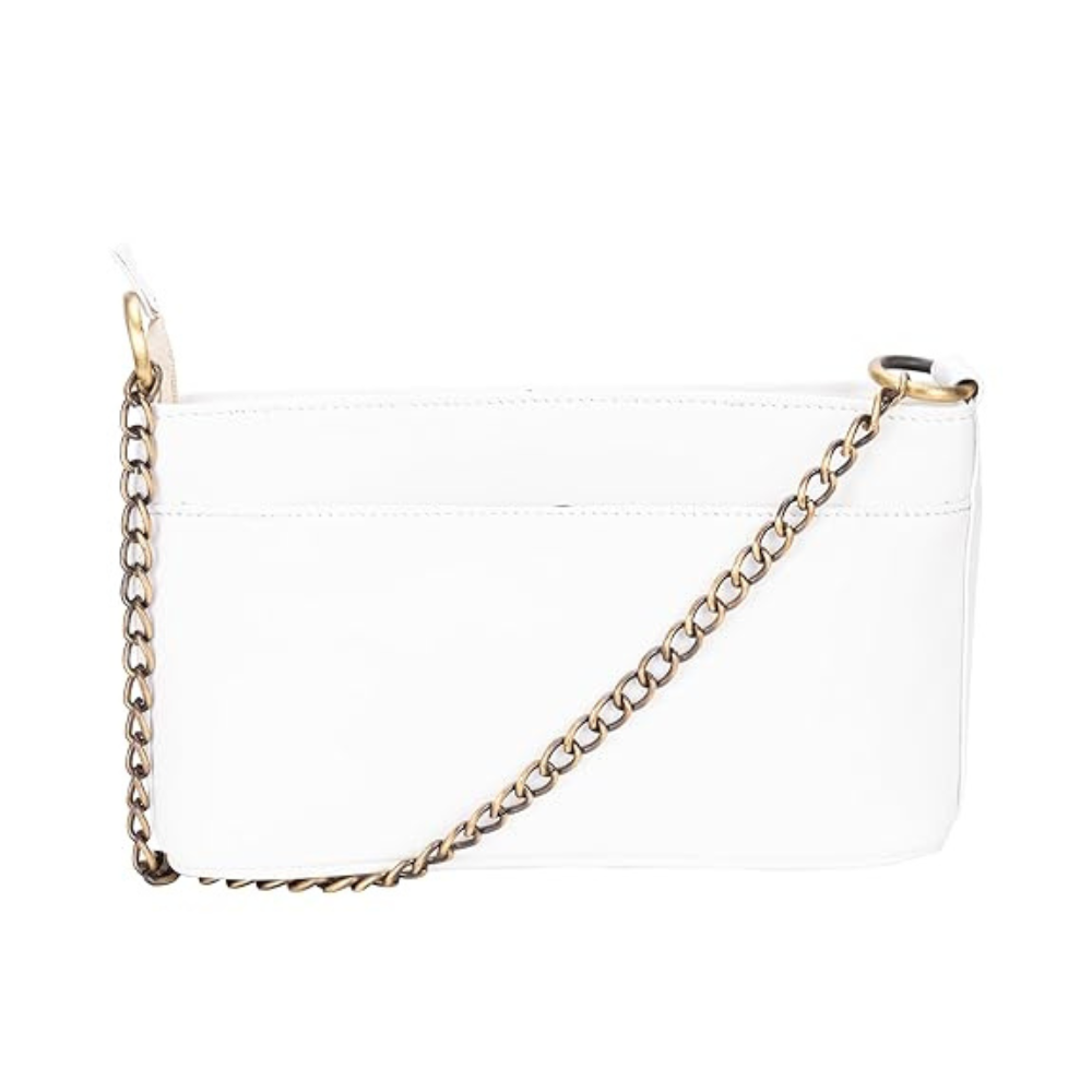 Genuine Leather bag with metal chain