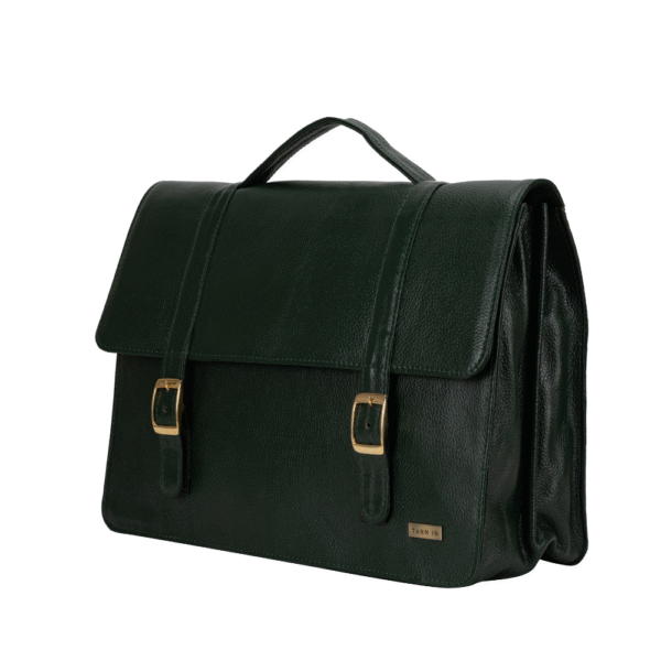 TANN IN Genuine Leather Handcrafted Women’s Laptop Bag – Elegant Red Shoulder & Messenger Bag for Office, Business & Travel (Fits 15.6 Inch Laptop)