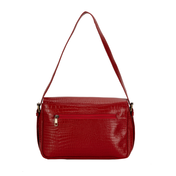 TANN IN Women’s Handcrafted Textured Genuine Leather Black Shoulder Bag – Elegant Crossbody Purse for Office, Casual & Party Use