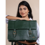 TANN IN Genuine Leather Handcrafted Women’s Laptop Bag – Elegant Red Shoulder & Messenger Bag for Office, Business & Travel (Fits 15.6 Inch Laptop)