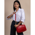 TANN IN Textured Leather Handcrafted Brown Sling Bag for Women – Stylish Shoulder & Crossbody Purse