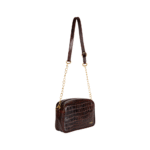Textured Leather Handcrafted Brown Sling Bag for Women – Stylish Shoulder & Crossbody Purse