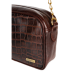 Textured Leather Handcrafted Brown Sling Bag for Women – Stylish Shoulder & Crossbody Purse