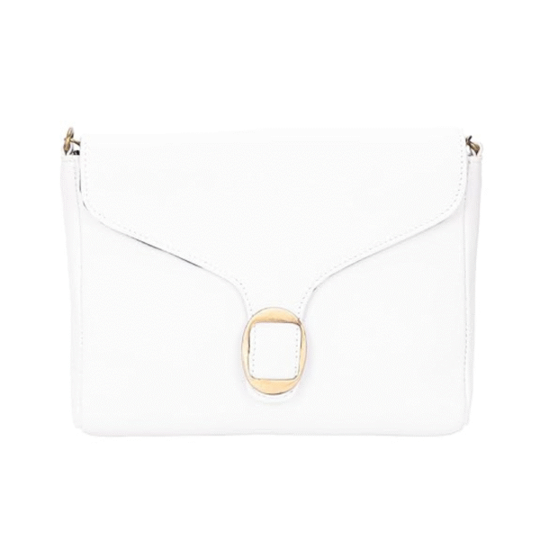 Genuine Leather bag with metal chain