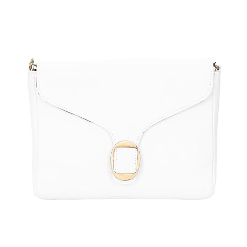 Genuine Leather bag with metal chain