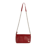 TANN IN Genuine Leather Bag with Metal Chain Strap