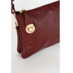 TANN IN Pure Leather Handcrafted Women’s Crossbody Burgundy Purse Bag with Adjustable & Removable Shoulder Strap