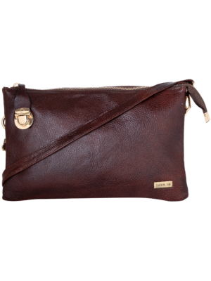 TANN IN Pure Leather Handcrafted Women’s Crossbody Burgundy Purse Bag with Adjustable & Removable Shoulder Strap