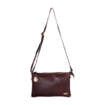 TANN IN Pure Leather Handcrafted Women’s Crossbody Burgundy Purse Bag with Adjustable & Removable Shoulder Strap