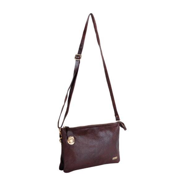 TANN IN Pure Leather Handcrafted Women’s Crossbody Burgundy Purse Bag with Adjustable & Removable Shoulder Strap